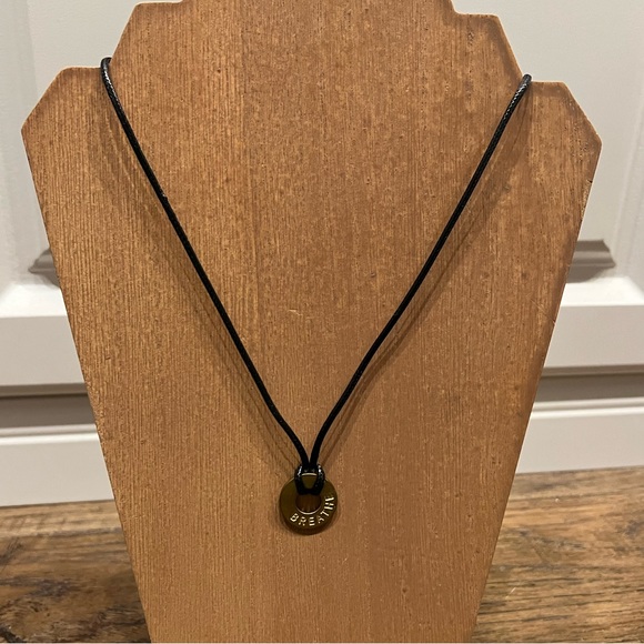 Breathe Adjustable Necklace- Brass - Picture 3 of 7